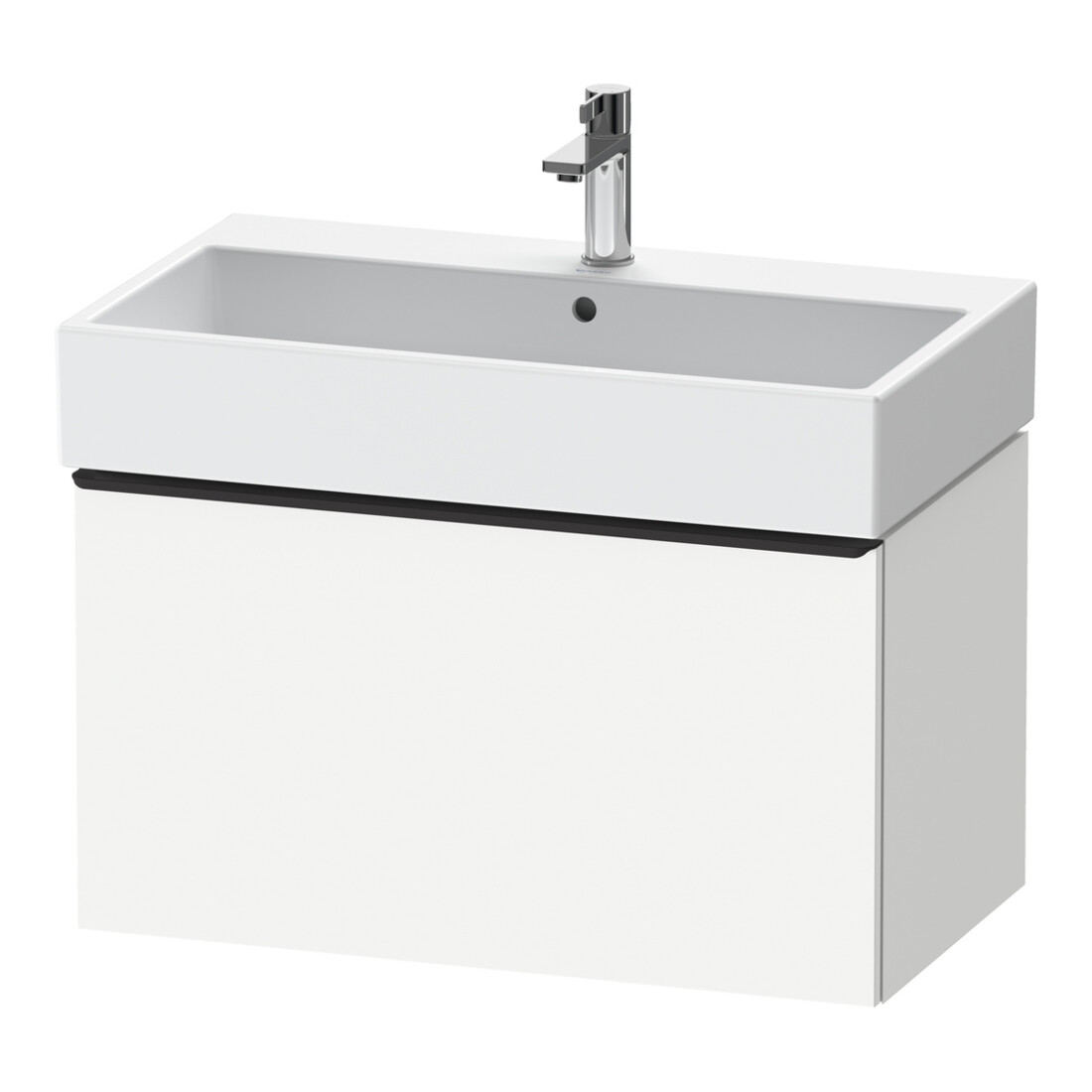 Duravit Meuble sous-lavabo D-Neo 78,4x44,2 cm, noir/blanc, 1 tiroir, suspendu