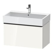Duravit Meuble sous-lavabo D-Neo 78,4x44,2 cm, noir/blanc brillant, 1 tiroir, suspendu