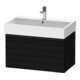 Duravit Meuble sous-lavabo D-Neo 78,4x44,2 cm, noir/blanc œuf, 1 tiroir, suspendu-1