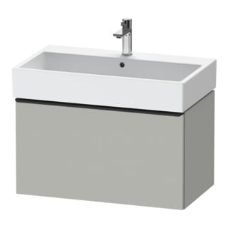 Duravit Meuble sous lavabo D-Neo 78,4x44,2 cm, noir/gris mat, 1 tiroir, suspendu