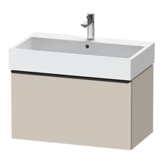 Duravit Meuble sous lavabo D-Neo 78,4x44,2 cm, noir/gris taupe, 1 tiroir, suspendu