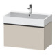 Duravit Meuble sous lavabo D-Neo 78,4x44,2 cm, noir/gris taupe, 1 tiroir, suspendu-1