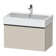 Duravit Meuble sous lavabo D-Neo 78,4x44,2 cm, noir/gris taupe, 1 tiroir, suspendu