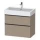 Duravit Meuble sous-lavabo D-Neo 78,4x44,2 cm, noir/lin, 1 porte, 1 tiroir-1
