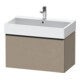 Duravit Meuble sous lavabo D-Neo 78,4x44,2 cm, noir/lin, 1 tiroir, suspendu-1