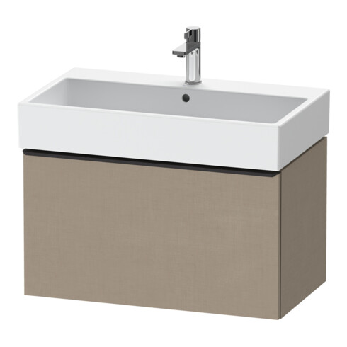 Duravit Meuble sous lavabo D-Neo 78,4x44,2 cm, noir/lin, 1 tiroir, suspendu