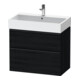 Duravit Meuble sous lavabo D-Neo 78,4x44,2 cm, noir/œuf, 1 tiroir, 1 coulissant-1