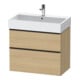 Duravit Meuble sous-lavabo D-Neo 78,4x44,2 cm, noir/œuf N, 1 tiroir, 1 coulissant-1