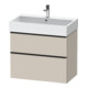 Duravit Meuble sous-lavabo D-Neo 78,4x44,2 cm, noir/taupe, 1 porte, 1 tiroir-1