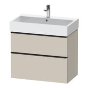 Duravit Meuble sous-lavabo D-Neo 78,4x44,2 cm, noir/taupe, 1 porte, 1 tiroir