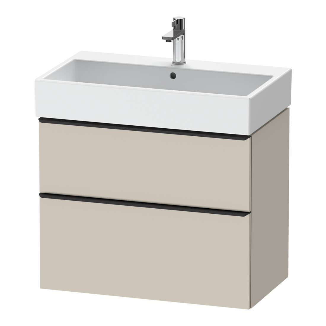 Duravit Meuble sous-lavabo D-Neo 78,4x44,2 cm, noir/taupe, 1 porte, 1 tiroir