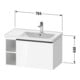 Duravit Meuble sous-lavabo D-Neo 78,4x45,2 cm, 1 A, B R, b geb/Graphit ma