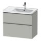Duravit Meuble sous lavabo D-Neo 78,4x45,2 cm, 1 porte, B D, ES gris mat-1