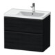 Duravit Meuble sous lavabo D-Neo 78,4x45,2 cm, 1 porte, B D, noir/oeuf noir-1