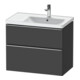 Duravit Meuble sous lavabo D-Neo 78,4x45,2 cm, 1 porte, B R, ES geb/Gra ma-1