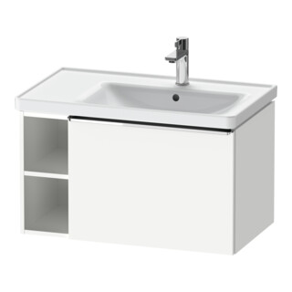 Duravit Meuble sous lavabo D-Neo 78,4x45,2 cm, 1 porte, bec. droite, chrome/blanc mat