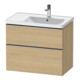 Duravit Meuble sous lavabo D-Neo 78,4x45,2 cm, 1 porte, BR, ES laqué/Chêne naturel-1
