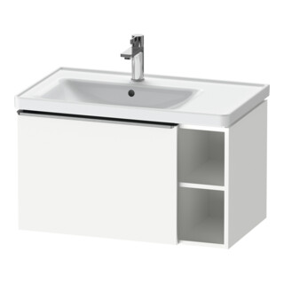 Duravit Meuble sous-lavabo D-Neo 78,4x45,2 cm, 1 porte, charnière gauche, blanc mat/bois