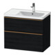 Duravit Meuble sous lavabo D-Neo 78,4x45,2 cm, 1 porte, chêne noir brossé-1