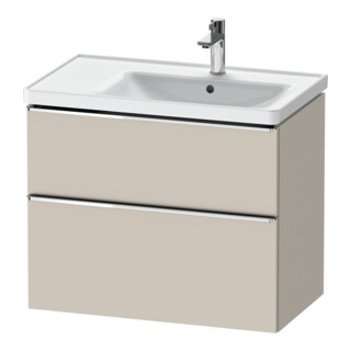 Duravit Meuble sous lavabo D-Neo 78,4x45,2 cm, 1 porte, D droite, chr/Taupe mat