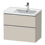 Duravit Meuble sous lavabo D-Neo 78,4x45,2 cm, 1 porte, D droite, chr/Taupe mat