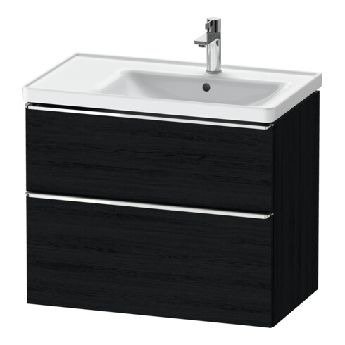 Duravit Meuble sous-lavabo D-Neo 78,4x45,2 cm, 1 porte, D rt, chr/chêne noir