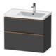 Duravit Meuble sous lavabo D-Neo 78,4x45,2 cm, 1 porte, droite, blanc/gris mat-1