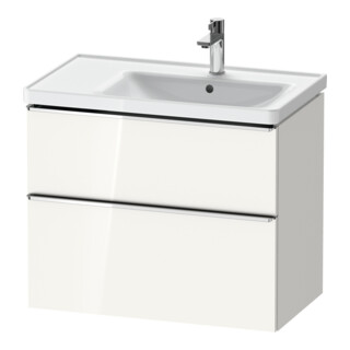 Duravit Meuble sous lavabo D-Neo 78,4x45,2 cm, 1 porte, droite, chrome/blanc brillant
