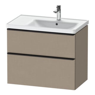 Duravit Meuble sous lavabo D-Neo 78,4x45,2 cm, 1 porte, droite, noir/lin
