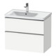 Duravit Meuble sous-lavabo D-Neo 78,4x45,2 cm, 1 porte, évier à gauche, chr/blanc mat-1