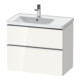 Duravit Meuble sous lavabo D-Neo 78,4x45,2 cm, 1 porte, G, chrome/blanc brillant-1