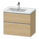 Duravit Meuble sous lavabo D-Neo 78,4x45,2 cm, 1 porte, G, chrome/chêne naturel-1