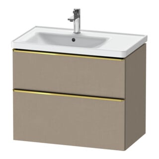 Duravit Meuble sous-lavabo D-Neo 78,4x45,2 cm, 1 porte, gauche, doré poli/lin