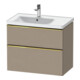 Duravit Meuble sous-lavabo D-Neo 78,4x45,2 cm, 1 porte, gauche, doré poli/lin-1
