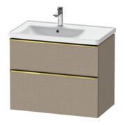 Duravit Meuble sous-lavabo D-Neo 78,4x45,2 cm, 1 porte, gauche, doré poli/lin