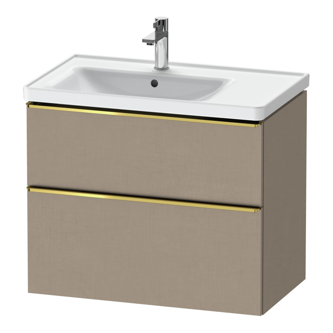 Duravit Meuble sous-lavabo D-Neo 78,4x45,2 cm, 1 porte, gauche, doré poli/lin