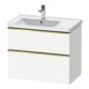 Duravit Meuble sous-lavabo D-Neo 78,4x45,2 cm, 1 porte, gauche, gris poli/blanc mat-1