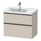 Duravit Meuble sous lavabo D-Neo 78,4x45,2 cm, 1 porte, gauche, noir/taupe mat-1