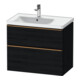 Duravit Meuble sous lavabo D-Neo 78,4x45,2 cm, 1 porte, L, chêne noir mat-1