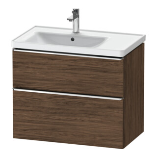 Duravit Meuble sous-lavabo D-Neo 78,4x45,2 cm, 1 porte, L, chromé/noisette foncé