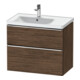 Duravit Meuble sous-lavabo D-Neo 78,4x45,2 cm, 1 porte, L, chromé/noisette foncé-1