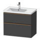 Duravit Meuble sous lavabo D-Neo 78,4x45,2 cm, 1 porte, L, gris mat-1