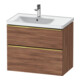 Duravit Meuble sous lavabo D-Neo 78,4x45,2 cm, 1 porte, L, gris poli/Nu Nat-1