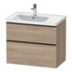 Duravit Meuble sous lavabo D-Neo 78,4x45,2 cm, 1 porte, L, noir/marbre œuf-1