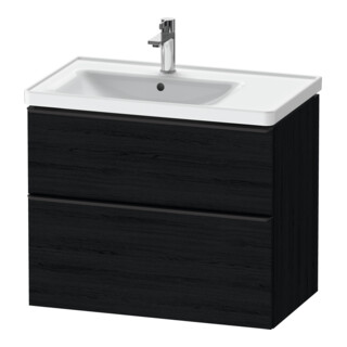 Duravit Meuble sous-lavabo D-Neo 78,4x45,2 cm, 1 porte, L, noir/oeuf noir