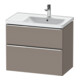 Duravit Meuble sous-lavabo D-Neo 78,4x45,2 cm, 1 porte, lavabo à droite, ch/Bas ma-1