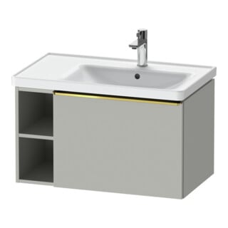 Duravit Meuble sous-lavabo D-Neo 78,4x45,2 cm, 1 tiroir, A, B droite, doré poli/gris mat