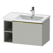 Duravit Meuble sous-lavabo D-Neo 78,4x45,2 cm, 1 tiroir, A, B droite, doré poli/gris mat