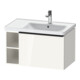 Duravit Meuble sous lavabo D-Neo 78,4x45,2 cm, 1 tiroir, A, B droite, noir/blanc brillant-1