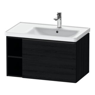 Duravit Meuble sous-lavabo D-Neo 78,4x45,2 cm, 1 tiroir, A, B droite, noir/chêne noir